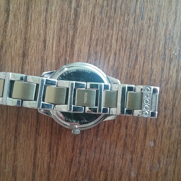Fossil Two Tone Gold and Silver Watch w/Rhinestone - Picture 6 of 6